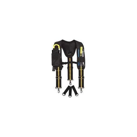 Ceinture de sac à outils, Taille de poche à outils en forme de Y ceinture à outils robuste multi-poches kit de taille d'outil de matériel de suspension de travail d'électricien pour les techniciens (1/4)