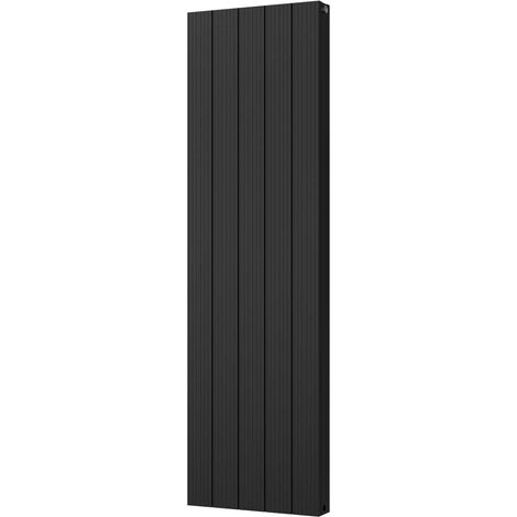 Thetford - Black Vertical Radiator Double Panel H1600mm x W466mm Grooved