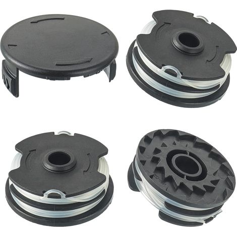 Lot de 3 Bobine Fil Rechange, Nylon 1,6 mm, 2 x 4 m, Capuchon Inclus, Pour Tondeuse Parkside