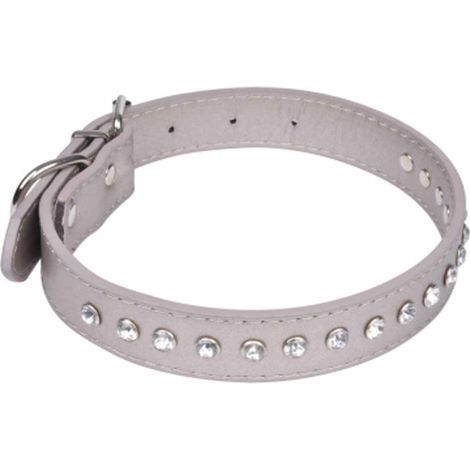 Collier Fantaisie pour Chien "Strass" 55cm Gris