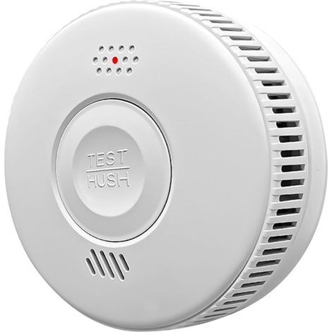 Rilevatore di fumo, allarme antincendio, rilevatore di fumo con sensore fotoelettrico avanzato, allarme di monitoraggio con batteria ricaricabile di 3 anni, allarme da 85 decibel. Bianco, 1 pezzo. (1/5)