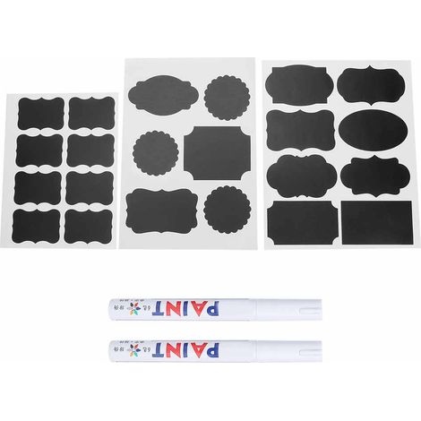 216 autocollants tableau noir imperméables pour pots de fleurs avec 2 stylos (type afH) (1/5)