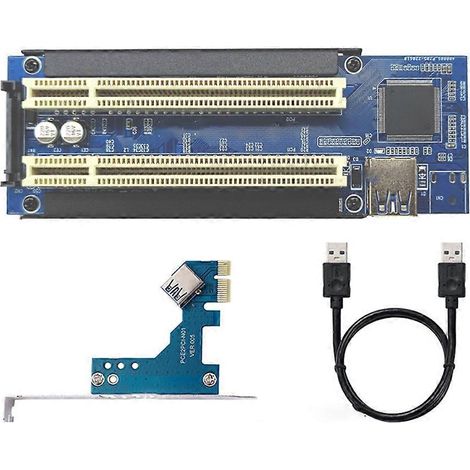 Câble adaptateur PCI-E vers PCI, carte d'extension PCIe x1 vers x16 pour carte mère de bureau, contrôleur d'extension de slot PCI (1/5)