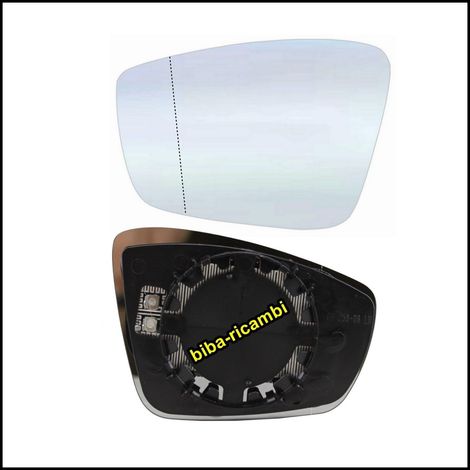 Piastra specchio retrovisore asferico termico lato sx-guidatore per volkswagen u (1/2)