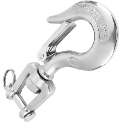 Drehbarer Hebehaken aus Edelstahl 304 mit Karabiner (650 kg) (1/5)