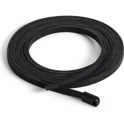 Efectoled – Câble électrique plat 2x1.5mm pour guirlandes – Longueur 5 m – Indice de protection IP44 – Connecteur d'alimentation inclus
