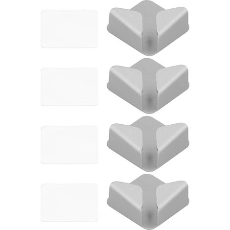 Lot de 4 supports muraux de rangement pour prises électriques sans perçage, gris.