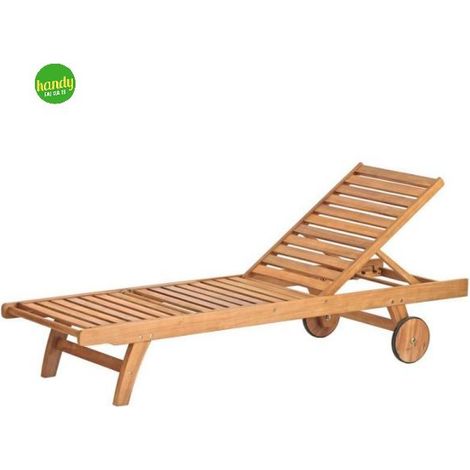 Lettino Ambra Garden teak con rotelle (1/4)