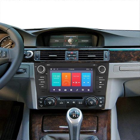 Autoradio GPS Bluetooth FM pour BMW Série 3 E90, lecteur multimédia avec écran, kit mains-libres et navigation intégrée (1/5)