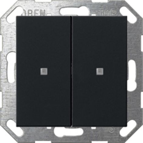 Dispositivo de mando Gira Taster Wippe 2 botones negro