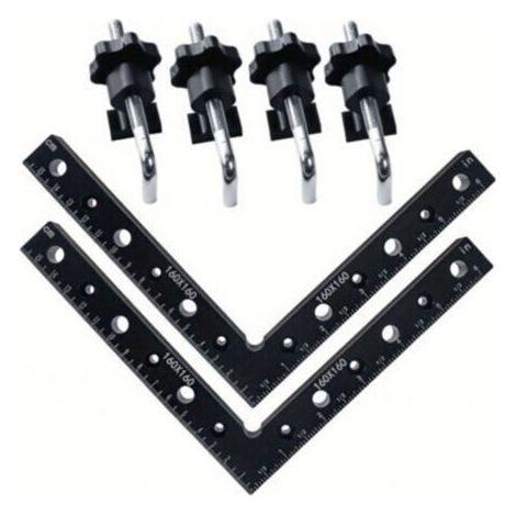 Équerres de serrage à angle droit pour le travail du bois, règles d'angle en alliage d'aluminium, équerres de fixation à angle droit de 90 degrés, jeu de 6 pièces de 160 mm