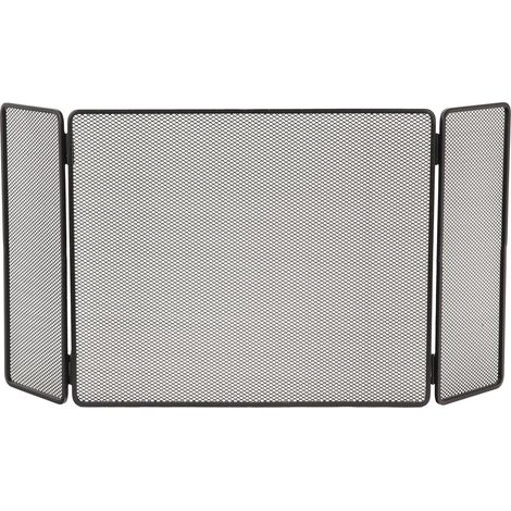 Le Marquier – Pare-feu cheminée acier peint 100 x 60 cm – 3 volets L20-60 cm – Pour espaces confinés – Couleur gris foncé