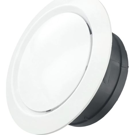 Grille de ventilation ronde de 75/100/125/150/200 mm pour plafond, avec couvercle. (1/5)