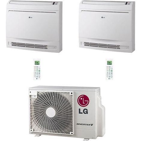 LG Console R32 Dual Split Standard Inverter 9000 + 12000 BTU Klimaanlage mit E.U. MU3R19 NEU Klasse A+++/A++ (1/4)