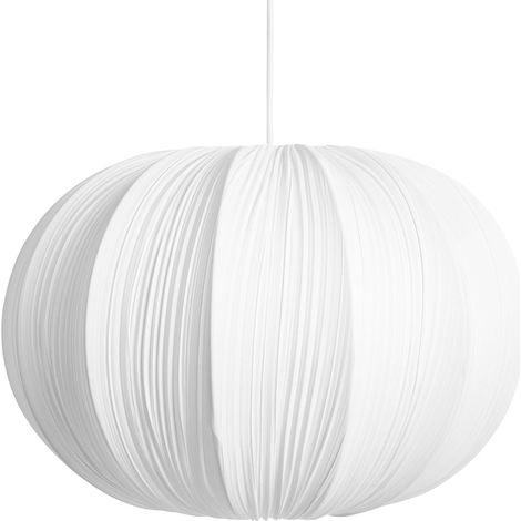 Pendant Hanging Lamp White Fabric Cotton Shade Modern Design Living Room Light OKER