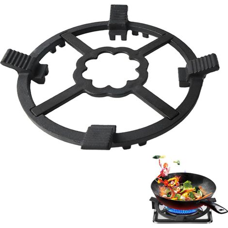 Anello di supporto in ghisa per wok, riduttore per piano cottura a gas, supporto antiscivolo per wok, caffettiera moka, caffettiera per espresso, piccole pentole, per fornelli a gas da 4/5 piedi. (1/5)