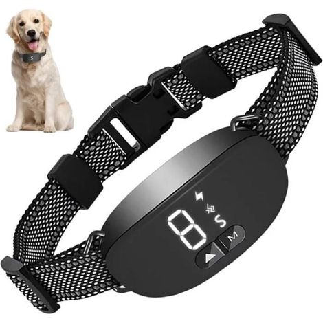 Collier anti-aboiement pour chien - Collier électrique - 3 modes - 7 niveaux - IP67 étanche - blanc (1/4)