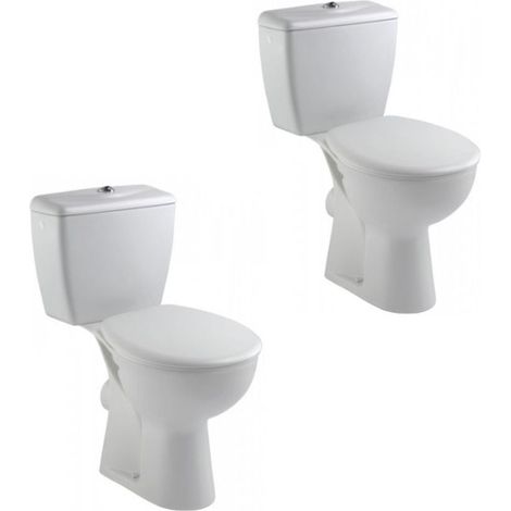 Conjunto de 2 inodoros JACOB DELAFON Eolia de pie + asiento (1/2)