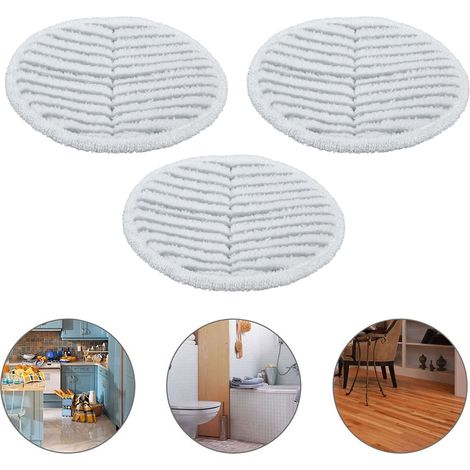 Lot de 3 housses de rechange compatibles avec les balais vapeur Bissell séries 2124/2039A (gris) (1/5)