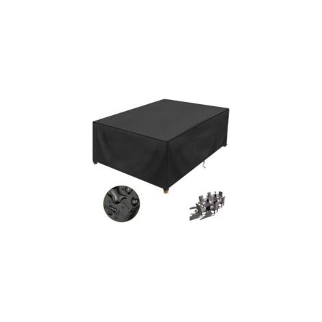 Funda para muebles de jardín, 150x90x75 cm, impermeable y resistente, fabricada en tejido Oxford 210D para mesas de jardín de exterior, resistente al viento y a los rayos UV. - Crezuo