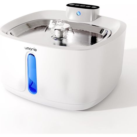 Fontaine à Eau pour Chats sans Fil avec Détecteur de Mouvement-3,2L Ultra-Silencieuse Fontaine à Eau pour Chiens (25 DB), à Pile 4000 mAh, Filtration Multicouche + 3 Modes de Flux (1/5)