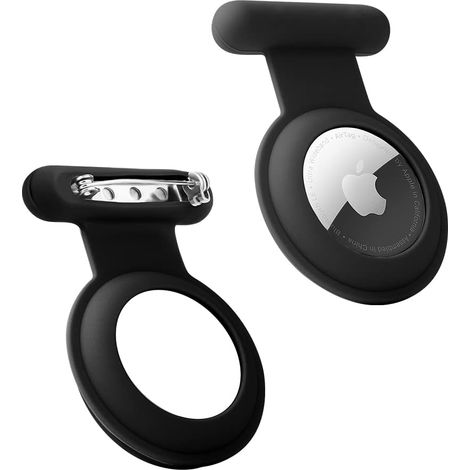 Traqueur GPS Caché Airtag, Pour Enfants, Personnes Âgées, Animaux de Compagnie, Vêtements - Plus Sûr Que la Montre Airtag. (Noir-2PCS)