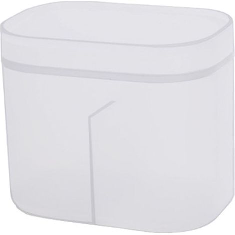 Wattestäbchenbox mit zwei Fächern und Deckel, vielseitige Aufbewahrung aus staubdichtem Kunststoff fürs Badezimmer (1/5)