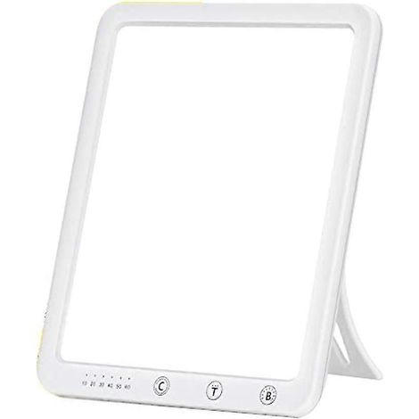 Lampe de luminothérapie, 10 000 lux, commande tactile, niveaux de luminosité réglables, grand écran, fonction minuterie (1/5)