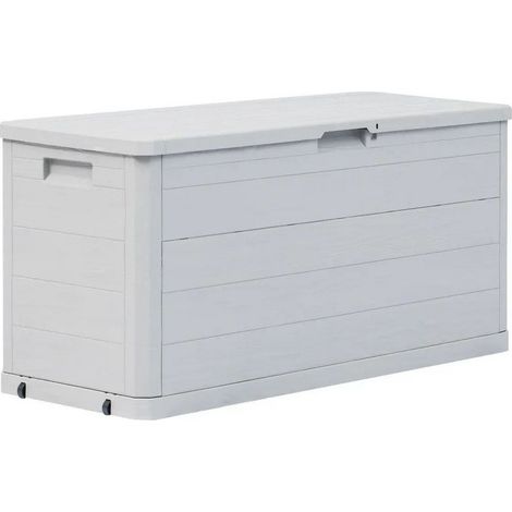 Coffre de rangement plastique gris clair Nited 117cm (1/4)