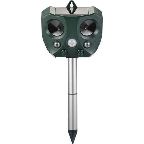 Répulsif solaire ultrasonique pour chat, fréquence réglable, pour l'extérieur, pour repousser les animaux nuisibles, protecteur de jardin (1/4)