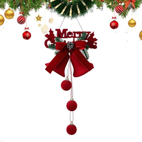 Campana decorativa per albero di Natale - Decorazione da appendere per feste stagionali invernali, campana decorativa per finestra di Natale, per giardino, cortile, patio, porta d'ingresso, albero, uf (1/5)