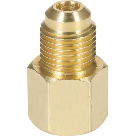 Adaptateur pour réservoir de réfrigérant R134A/pompe à vide vers raccord R12, 1/2 pouce femelle vers 1/4 pouce mâle (1/5)