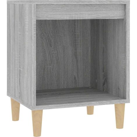 Maison Exclusive - Mesita de noche gris Sonoma 40x35x50 cm (1/5)
