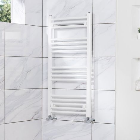 Curved Heated Towel Rail Radiator Bathroom Central Heating Ladder Warmer Rad 1000x500mm White (1/5)