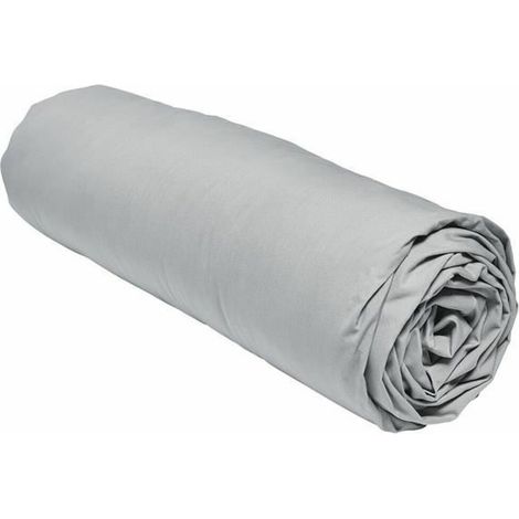 Lenzuolo con angoli aderenti TODAY Percale Grigio chiaro 160 x 200 cm (1/3)