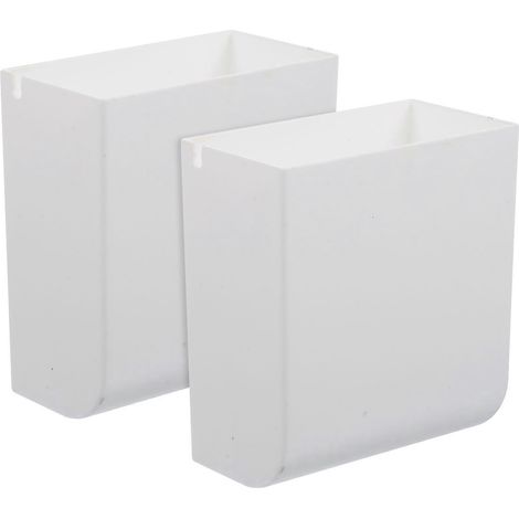 Lot de 2 boîtes de rangement murales, bacs de rangement, étui de rangement mural-10.00X9.00X5.00CM