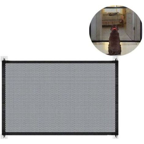 Foldable Dog Gate and Stair Gate, Black (1/4)