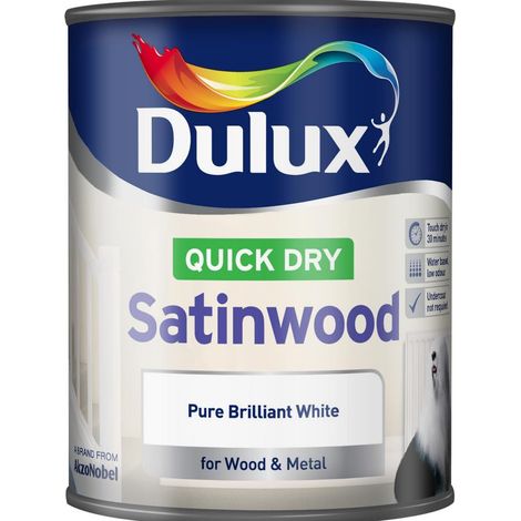 Dulux Retail Quick Dry Satinwood - Pure Brilliant White - 2.5L