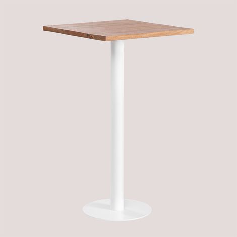 Tavolo alto quadrato in legno di acacia Macchiato SKLUM