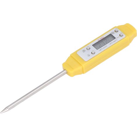 Selbstkalibrierendes digitales Lebensmittelthermometer, hochpräzise, stiftförmig, handlich, gelb (1/5)