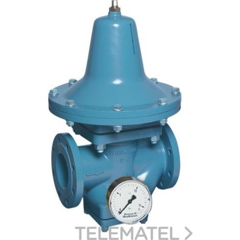 Resideo Reductor de presión D15S con recubrimiento de polvo, azul DN 100, D15S-100A