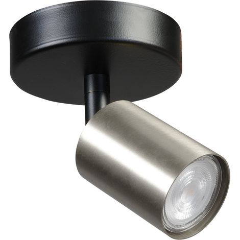 Plafonnier noir Bounce avec tache de nickel - 5490-05-37 (1/3)