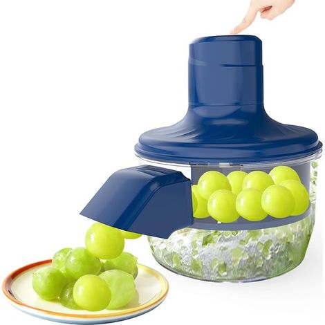 Automatischer elektrischer Traubenschäler (Blau) Für kleine Früchte Effizienter Haushaltsschäler Obstschälgerät Traubenverarbeitungsmaschine Küch (1/5)