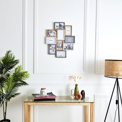 Pêle-mêle - HOME DECO FACTORY - 10 Vues - Bois - Beige et Marron (1/5)