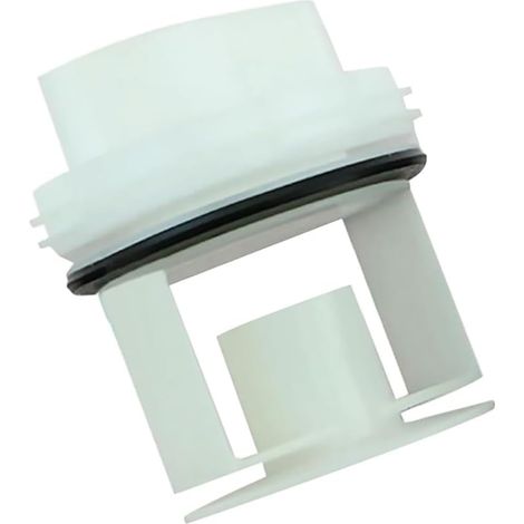 Bouchon de pompe de vidange compatible avec Bosch Siemens WM1095/1065 WD7205, bouchon de vidange de rechange pour machine à laver (blanc) (1/5)
