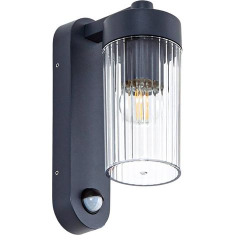 Lindby Lámpara de pared exterior 'Kaliro' en Negro Aluminio (1/5)