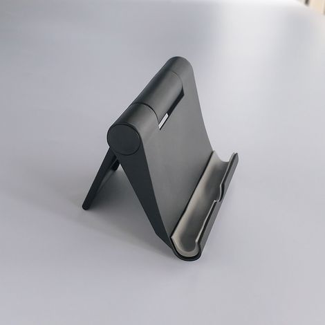 Support Telephone Bureau Portable Noir Pose Téléphone Pliable 270° Porte Smartphone Ajustable pour iPhone et Android Phone (1/5)