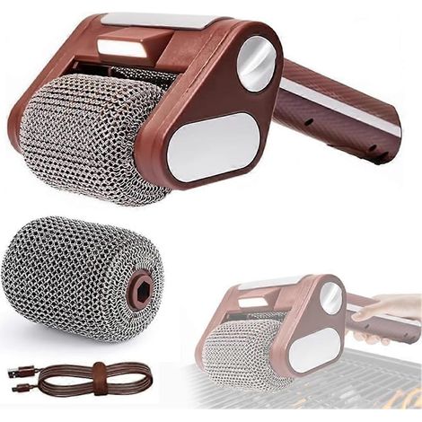Nettoyeur de gril électrique, brosse de gril sans fil avec rouleau de 350 tr/min, LED Rosewell (1/5)