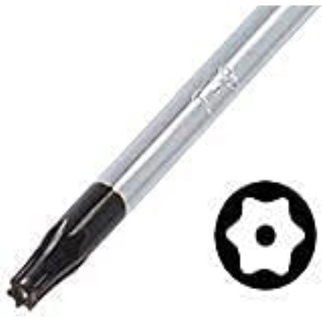 GIRAVITE PROFESSIONALE CON LAMA TORX Tx15 MAGNETICA E IN ACCIAIO CROMO VANADIO - MANICO IN BIMATERIALE GRIGIO/NERO  (1/2)