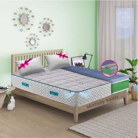 Materasso Singolo 80x190 a 1600 Molle Insacchettate e Memory 26cm, Dispositivo Medico Sfoderabile PRESTIGE RELAX MEMORY